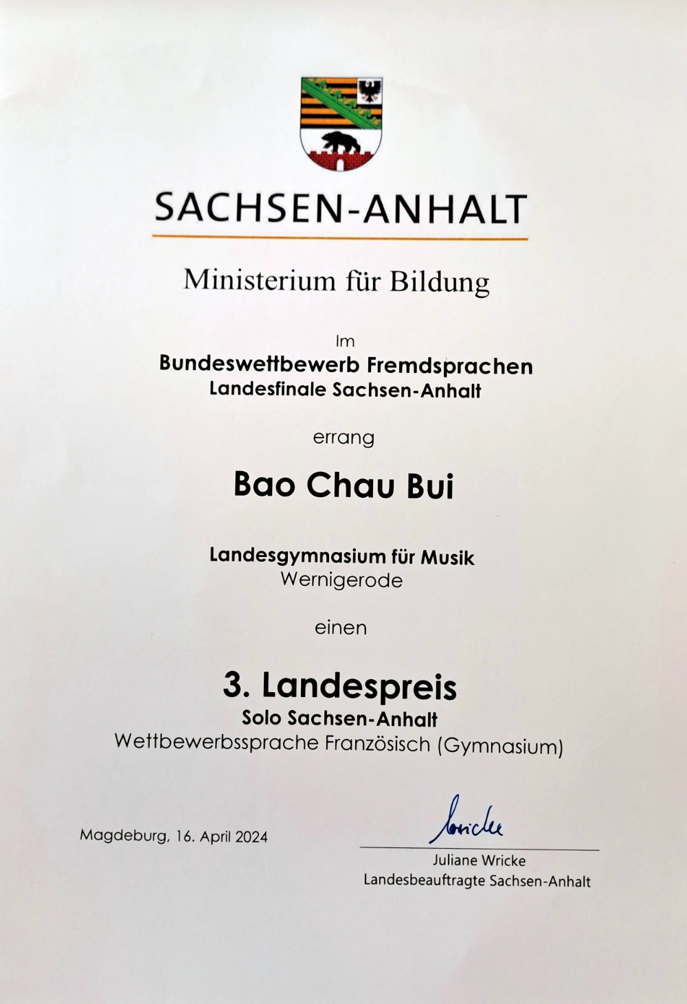 Fremdsprachenwettbewerb